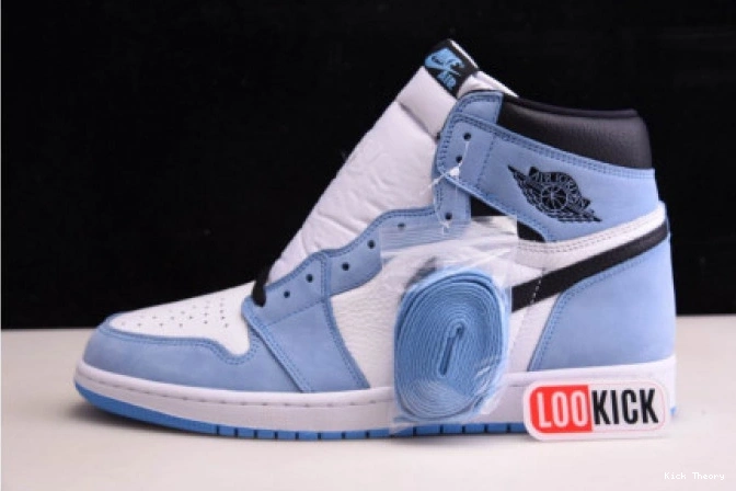 Kick Theory BLUE RETRO HIGH 1 555088-134 JORDAN AIR BLACK UNIVERSITY WHITE 0712
